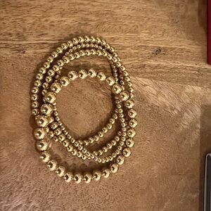 Annabelle’s Collection 14k Gold Ball Bracelet Set of 4